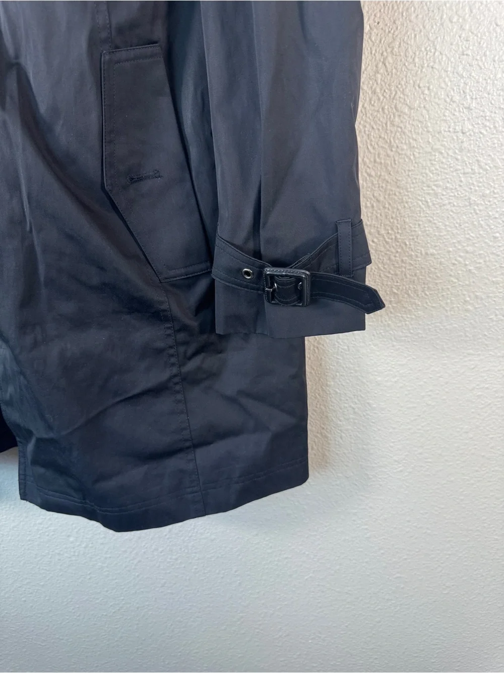 Michael Kors Black Trench Coat Womens S Preppy Fall Classic Old Money Jacket